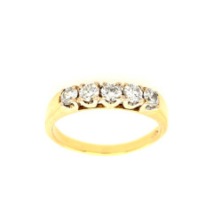 Pre Owned 18ct 5 stone Diamond Ring ZU8